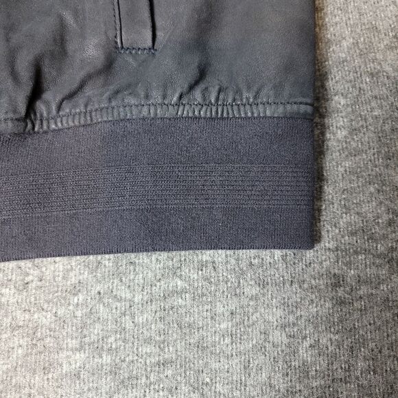 John Varvatos Collection Easy-Fit Men's Jacket Size L Black Goatskin Zip Bomber - Picture 9 of 16